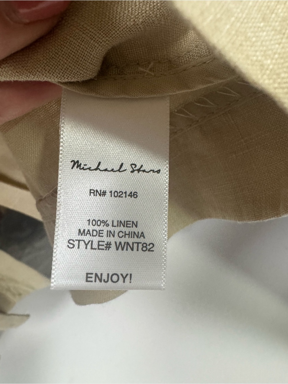 Michael Stars 100% Linen Beige Blazer Jacket Size M Neutral Coastal Chic - Picture 6 of 7